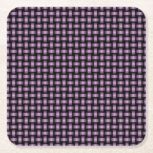 Dessous-de-verre Carré En Papier Motif Tissé Noir Violet