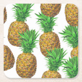 Dessous-de-verre Carré En Papier Motif transparent avec ananas (Devant)