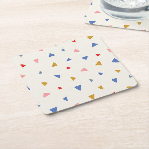Dessous-de-verre Carré En Papier Motif triangle à main