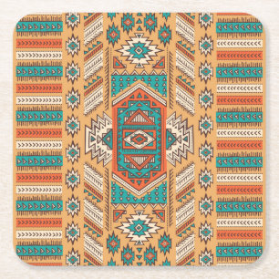 Dessous-de-verre Carré En Papier Motif tribale, parfait pour la décoration.