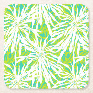 Dessous-de-verre Carré En Papier Motif tropical de palmettes