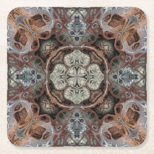 Dessous-de-verre Carré En Papier Motif vintage géométrique Art nouveau