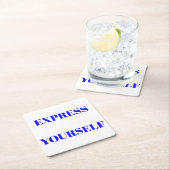 Dessous-de-verre Carré En Papier Motivation mots idéal inspirateur design mignon (En situation)