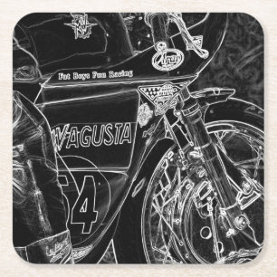 Dessous-de-verre Carré En Papier Moto 1 côtier