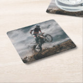 Dessous-de-verre Carré En Papier Motocross (Incliné)