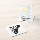 Dessous-de-verre Carré En Papier Motorcycle (En situation)