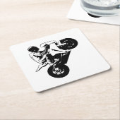Dessous-de-verre Carré En Papier Motorcycle (Incliné)