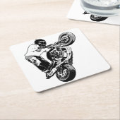 Dessous-de-verre Carré En Papier Motorcycle (Incliné)