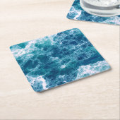 Dessous-de-verre Carré En Papier Mousse mer (Incliné)
