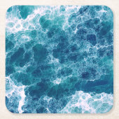 Dessous-de-verre Carré En Papier Mousse mer (Devant)