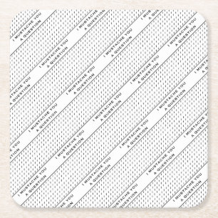 Dessous-de-verre Carré En Papier Moustache Vous Une Question Mod Stripe