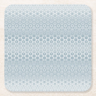 Dessous-de-verre Carré En Papier Mug de café en mosaïque géométrique blanc et gris