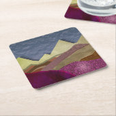 Dessous-de-verre Carré En Papier Mulberry Mountains (Incliné)