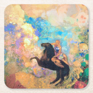 Dessous-de-verre Carré En Papier Muse sur Pegasus, Redon