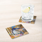 Dessous-de-verre Carré En Papier Musée public de Grand Rapids (En situation)