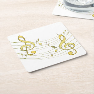 Dessous-de-verre Carré En Papier Musical