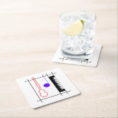 Dessous-de-verre Carré En Papier Musikinstrument (En situation)