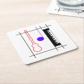 Dessous-de-verre Carré En Papier Musikinstrument (Incliné)