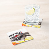 Dessous-de-verre Carré En Papier Mustange (En situation)