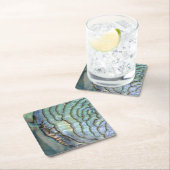 Dessous-de-verre Carré En Papier Nacre (En situation)