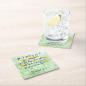 Dessous-de-verre Carré En Papier Nahum 1:7 (En situation)