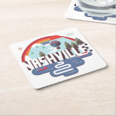 Dessous-de-verre Carré En Papier Nashville dans la conception (Incliné)