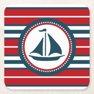 Dessous-de-verre Carré En Papier Nautical design
