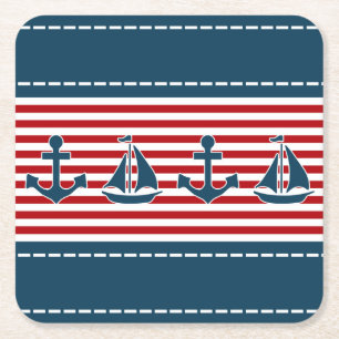 Dessous-de-verre Carré En Papier Nautical design