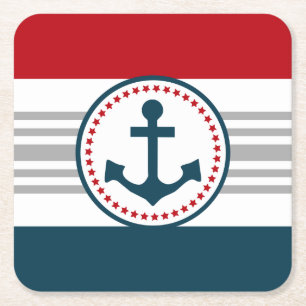 Dessous-de-verre Carré En Papier Nautical design