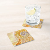 Dessous-de-verre Carré En Papier Nautilus (En situation)
