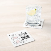 Dessous-de-verre Carré En Papier Ne Lâchez Jamais Vos Rêves (En situation)