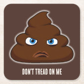 Dessous-de-verre Carré En Papier Ne me fais pas de bruit Poo (Devant)