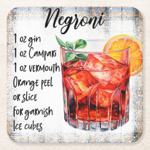 Dessous-de-verre Carré En Papier Negroni