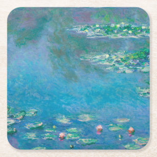 Dessous-de-verre Carré En Papier Nénuphars de Claude Monet Fine Art Painting