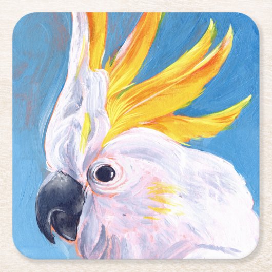 Dessous-de-verre Carré En Papier Neon Mohawk - Cockatoo (Devant)