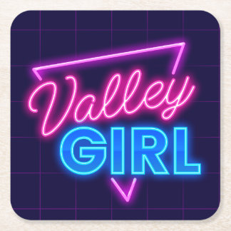 Dessous-de-verre Carré En Papier Neon Valley Girl