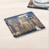 Dessous-de-verre Carré En Papier New York City Skyline depuis Hudson River (Incliné)