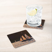 Dessous-de-verre Carré En Papier Night Sail - Key West, Floride (En situation)