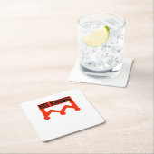 Dessous-de-verre Carré En Papier No Kings Protest Graphic Grunge Crown American Cl (En situation)