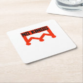 Dessous-de-verre Carré En Papier No Kings Protest Graphic Grunge Crown American Cl (Incliné)