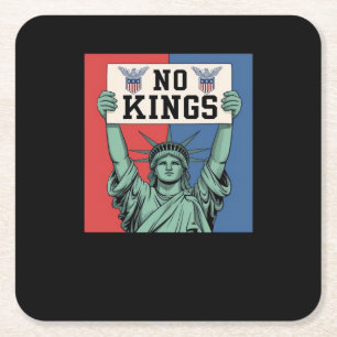 Dessous-de-verre Carré En Papier No Kings Style Patriotique Classique
