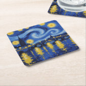 Dessous-de-verre Carré En Papier Noche estrellada sobre el rio (Incliné)