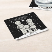 Dessous-de-verre Carré En Papier Noël (Incliné)