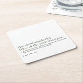 Dessous-de-verre Carré En Papier Noël (Incliné)