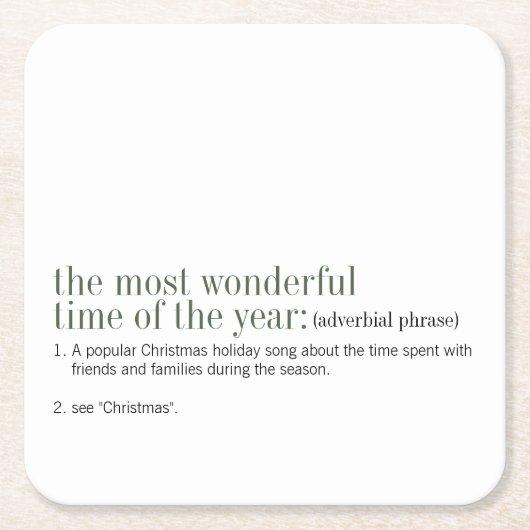 Dessous-de-verre Carré En Papier Noël (Devant)