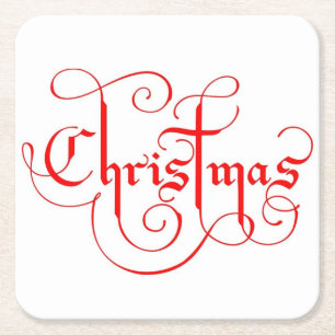 DESSOUS-DE-VERRE CARRÉ EN PAPIER NOËL