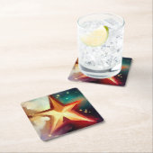 Dessous-de-verre Carré En Papier Noël 3 (En situation)