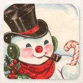 Dessous-de-verre Carré En Papier Noël de Noël (Devant)