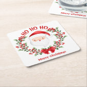 Dessous-de-verre Carré En Papier Noël du Père Noël (Incliné)