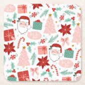 Dessous-de-verre Carré En Papier Noël joyeux (Devant)